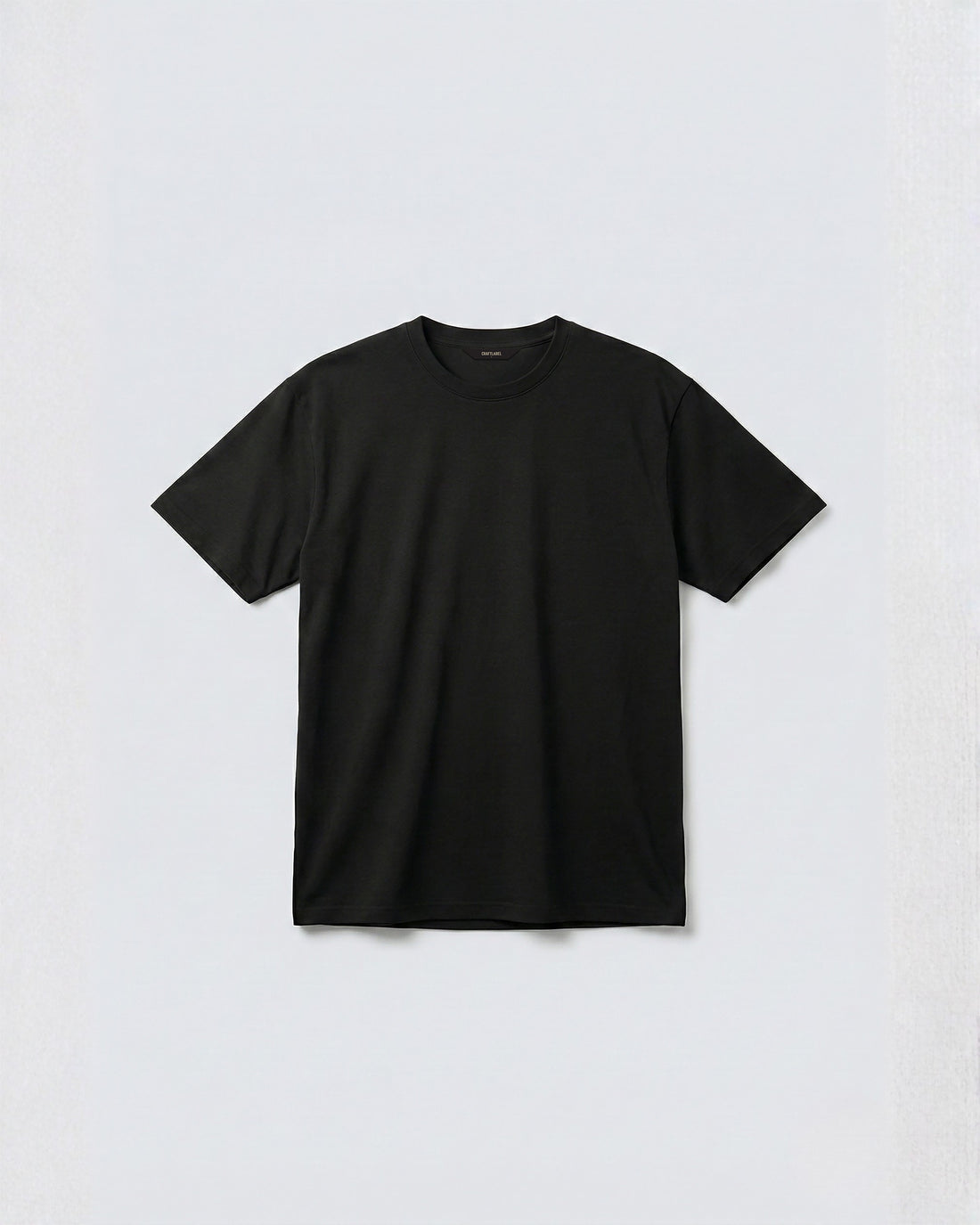 Siyah Bisiklet Yaka Tişört Craftlabel