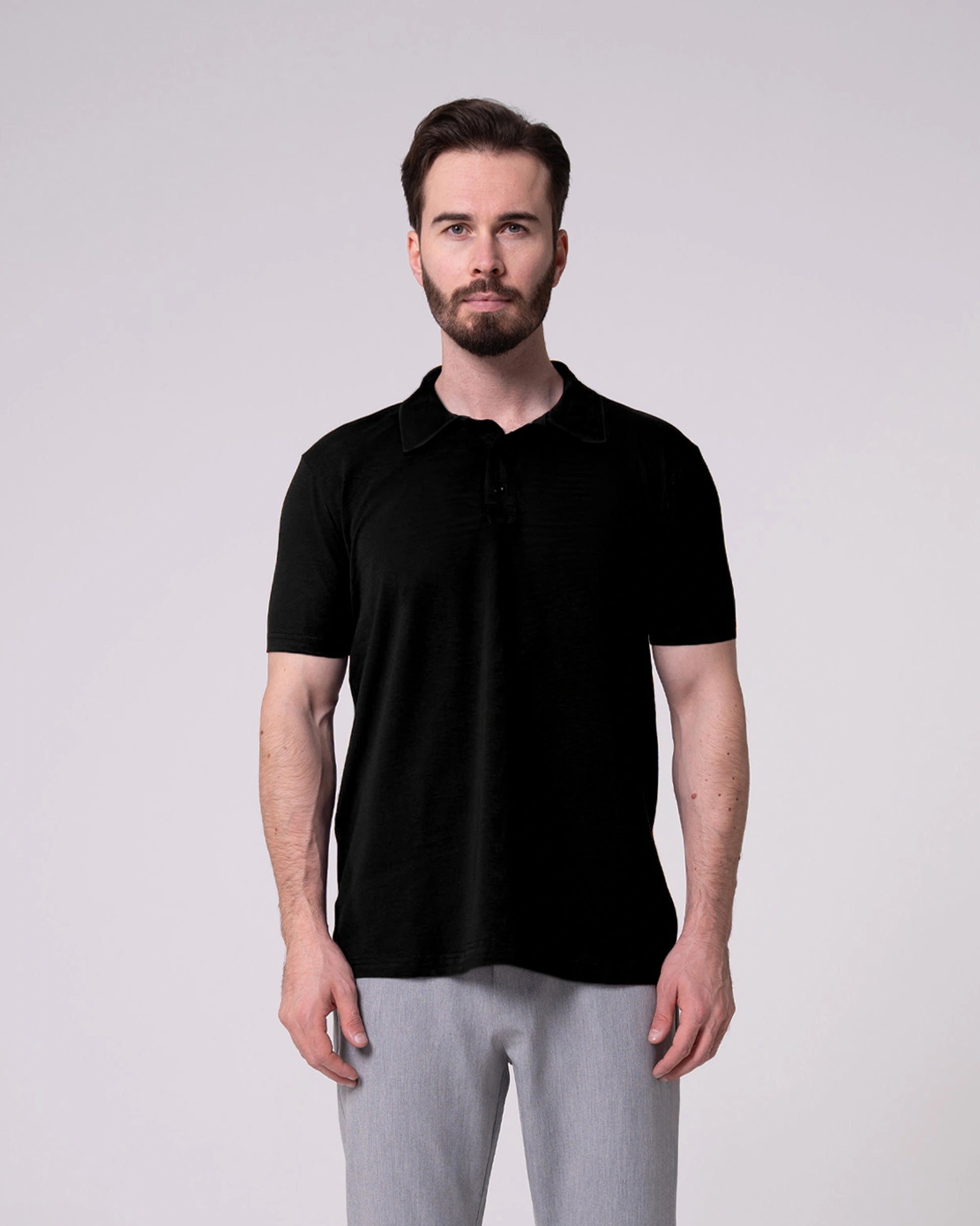 Siyah Polo Yaka Tişört Craftlabel