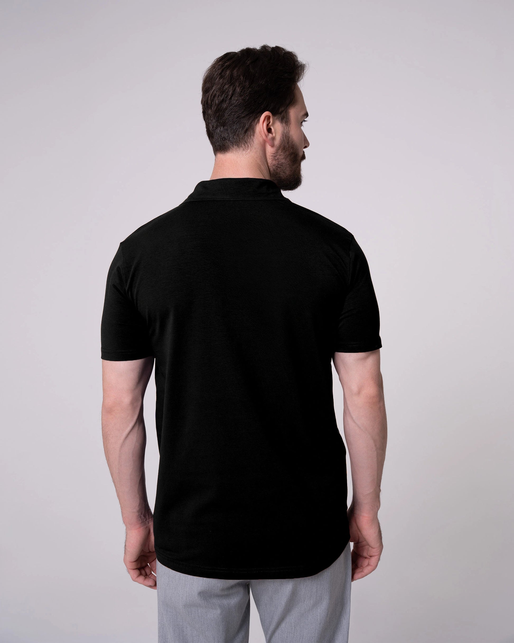 Siyah Polo Yaka Tişört Craftlabel