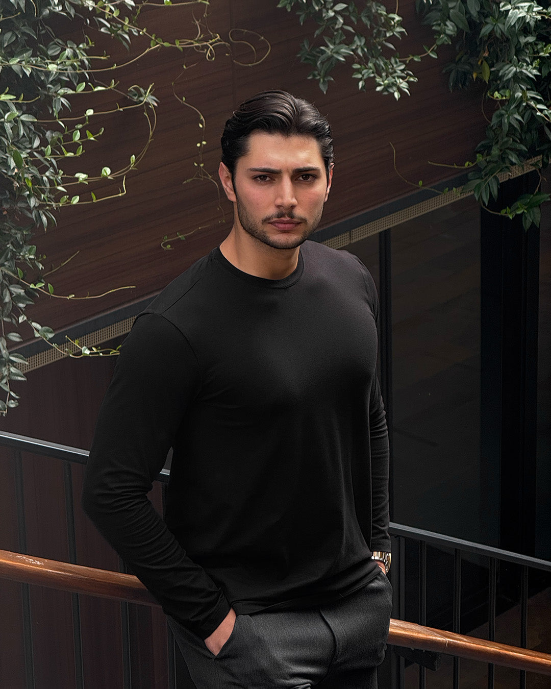 Siyah Uzun Kollu Tişört Craftlabel