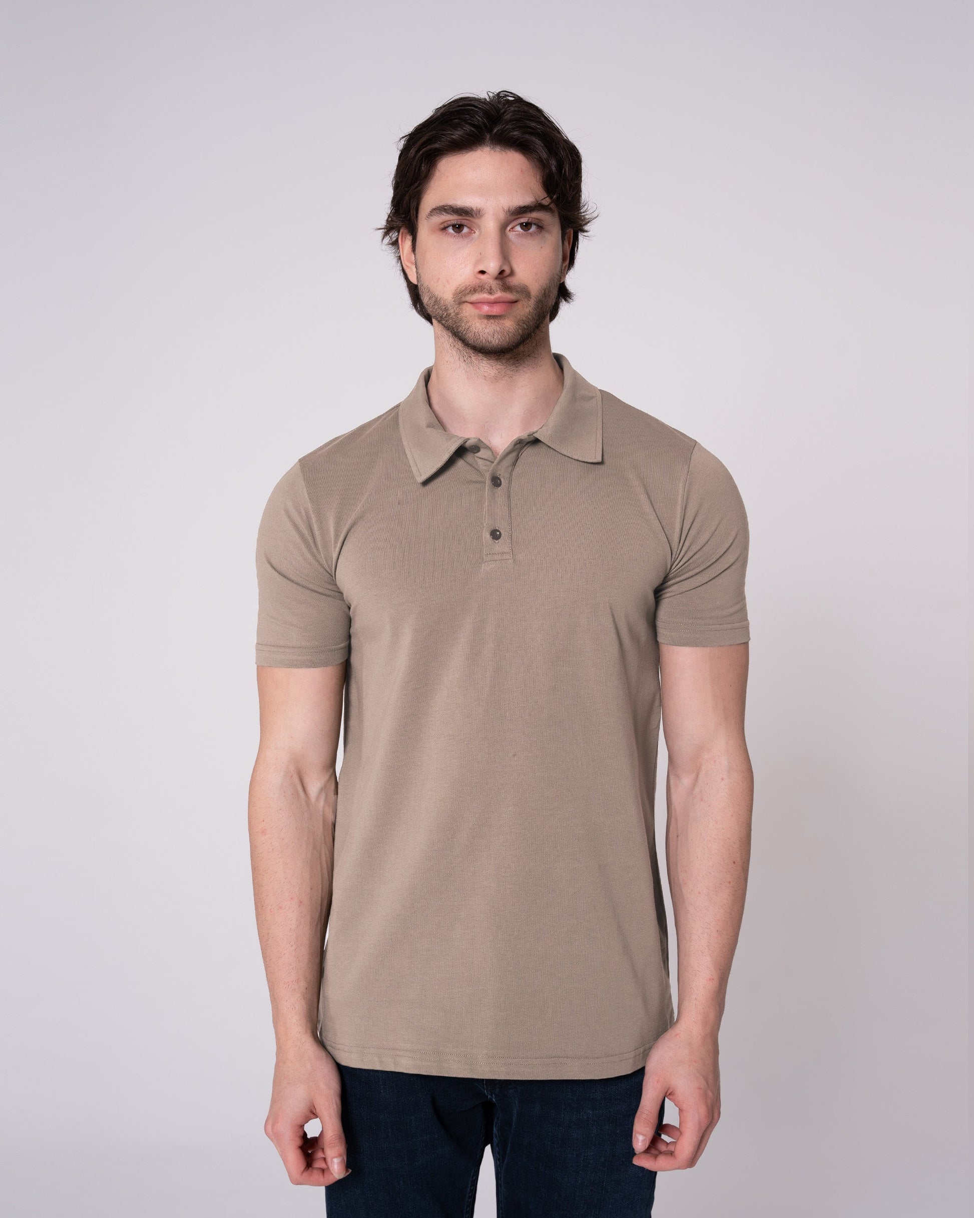 Taş Rengi Polo Yaka Tişört Craftlabel