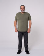 Haki Bisiklet Yaka Tişört Craftlabel