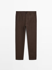 Kahverengi Keten Pantolon (Sınırlı Sayıda) Craftlabel