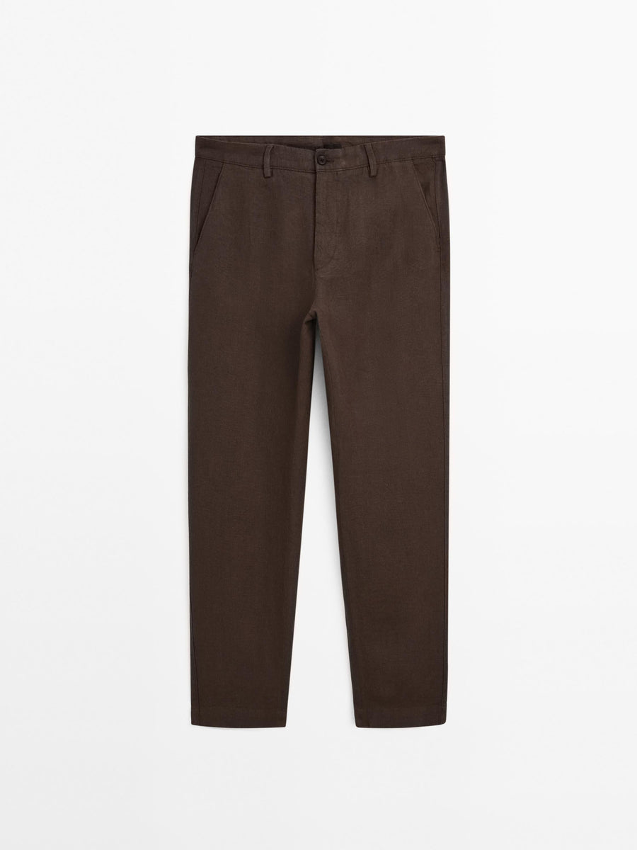 Kahverengi Keten Pantolon (Sınırlı Sayıda) Craftlabel