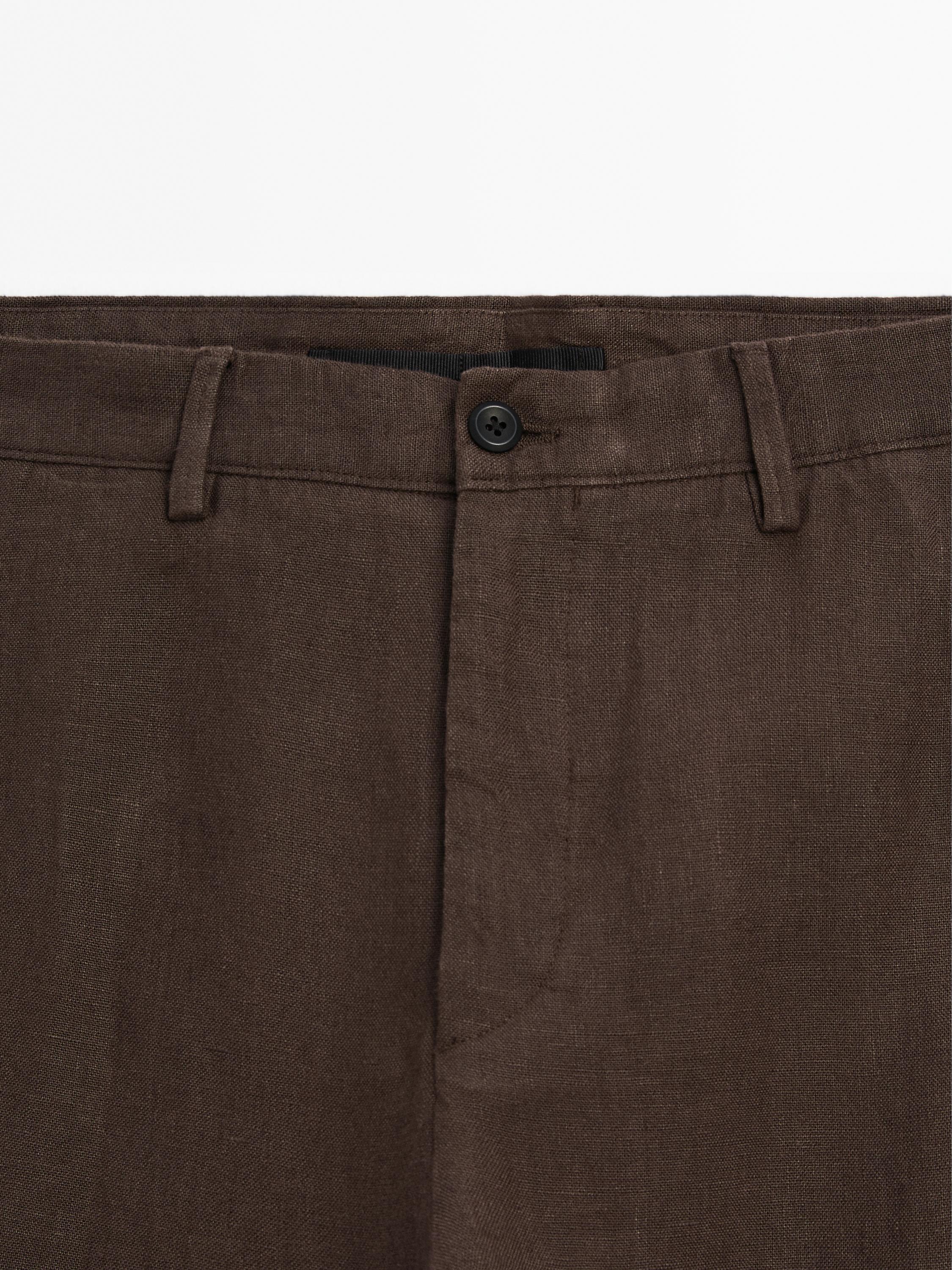 Kahverengi Keten Pantolon (Sınırlı Sayıda) Craftlabel