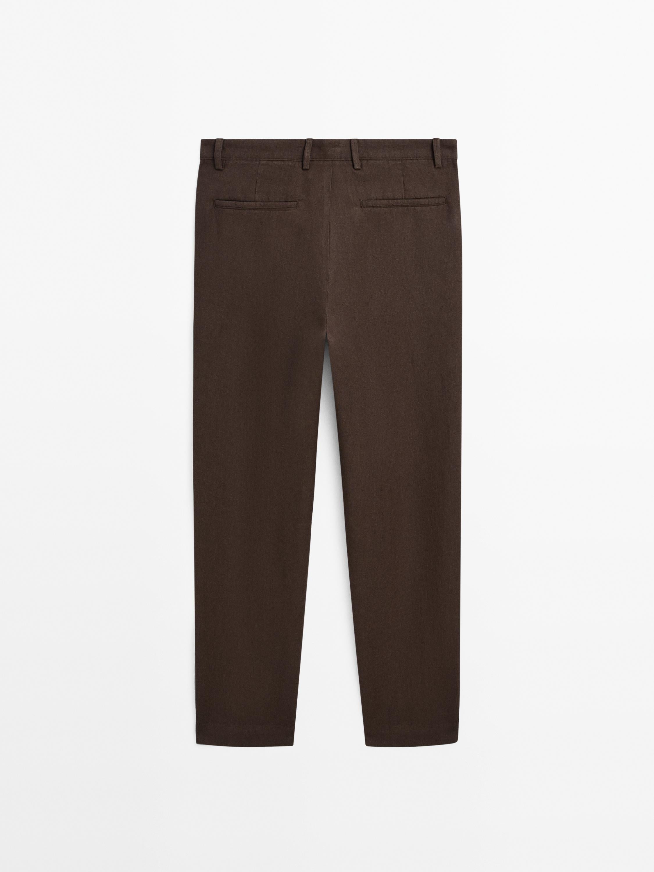 Kahverengi Keten Pantolon (Sınırlı Sayıda) Craftlabel