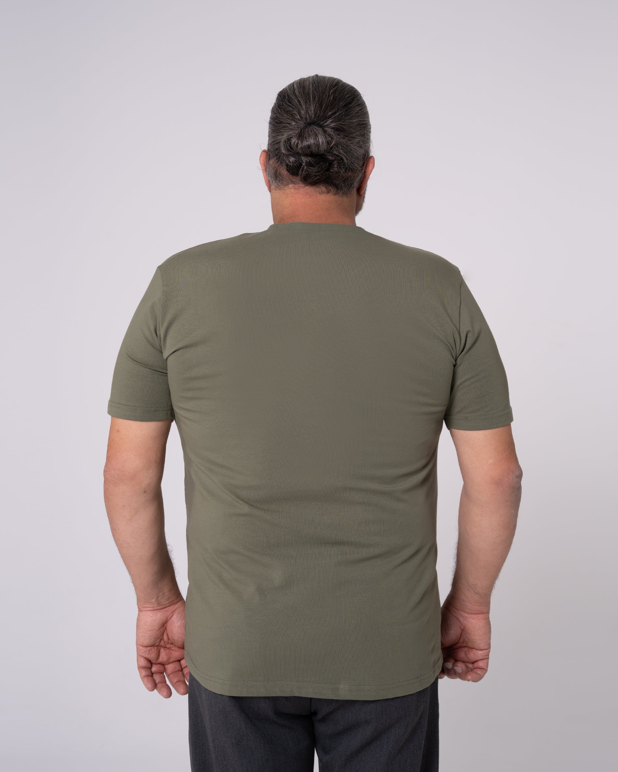 Haki Bisiklet Yaka Tişört Craftlabel