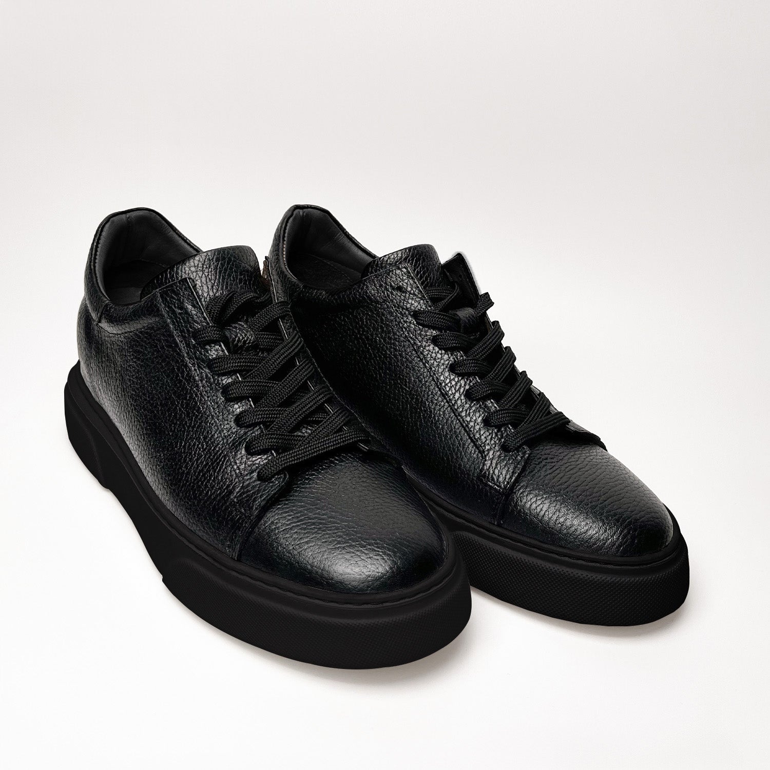 Siyah - Siyah Elevation Deri Sneaker