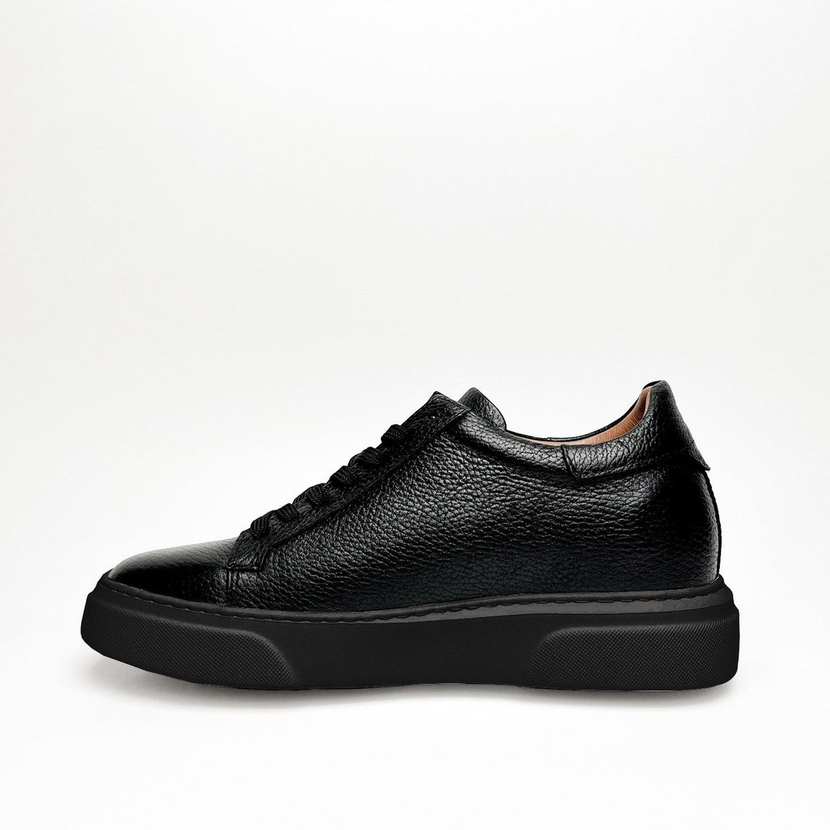 Siyah - Siyah Elevation Deri Sneaker