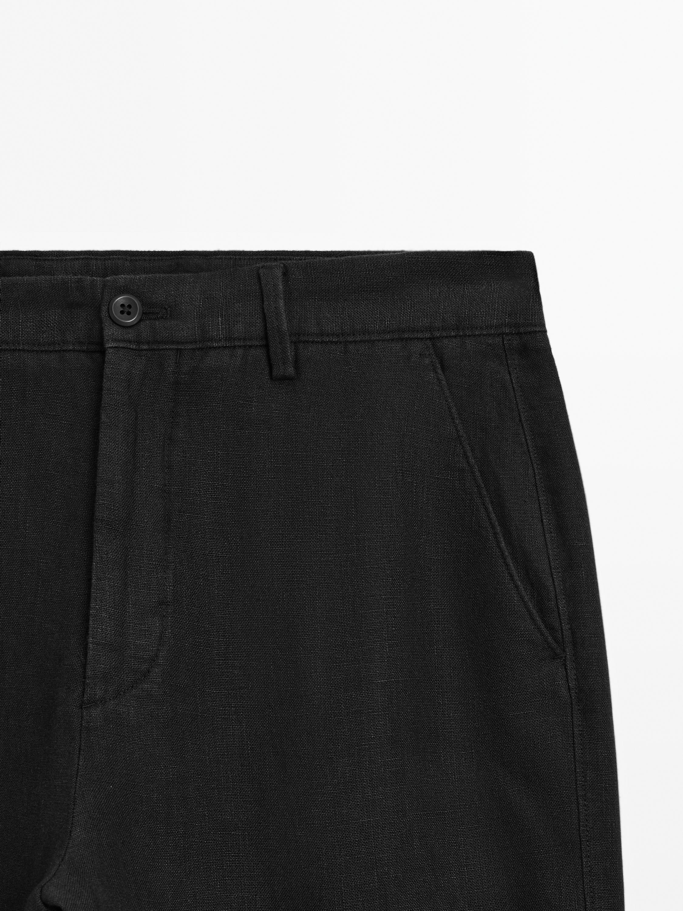 Siyah Keten Pantolon (Sınırlı Sayıda) Craftlabel