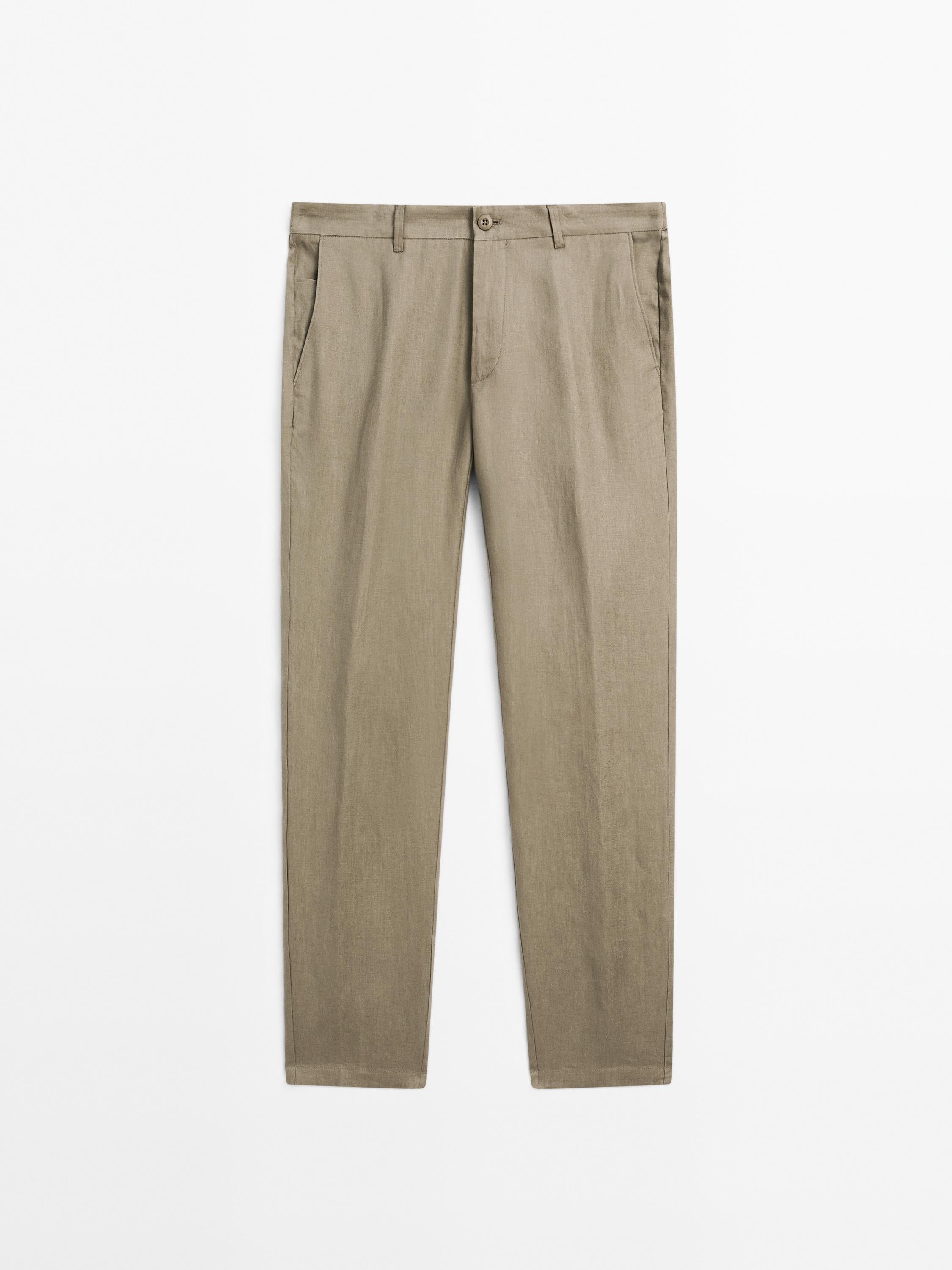 Taş Rengi Keten Pantolon (Sınırlı Sayıda) Craftlabel