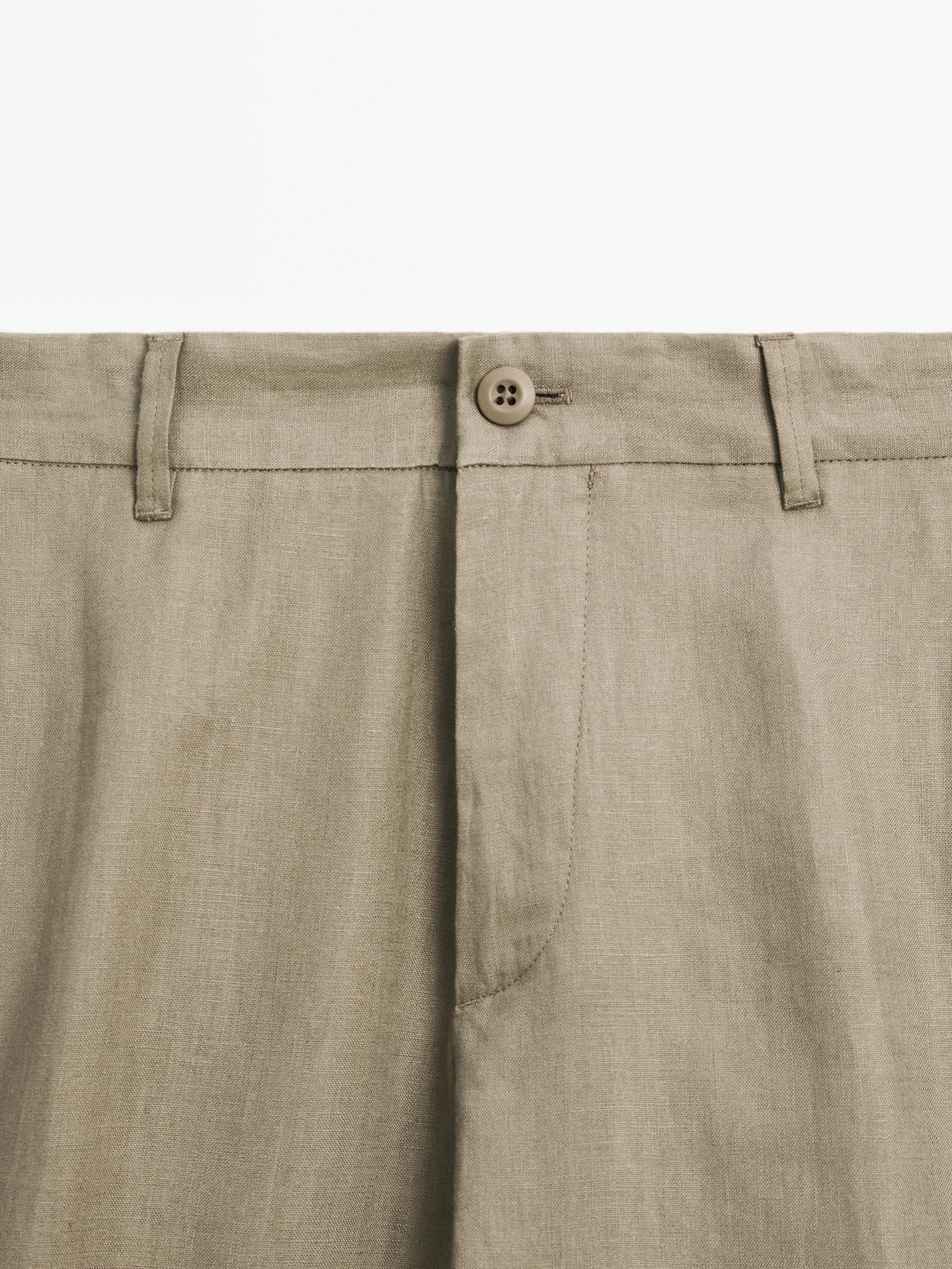 Taş Rengi Keten Pantolon (Sınırlı Sayıda) Craftlabel