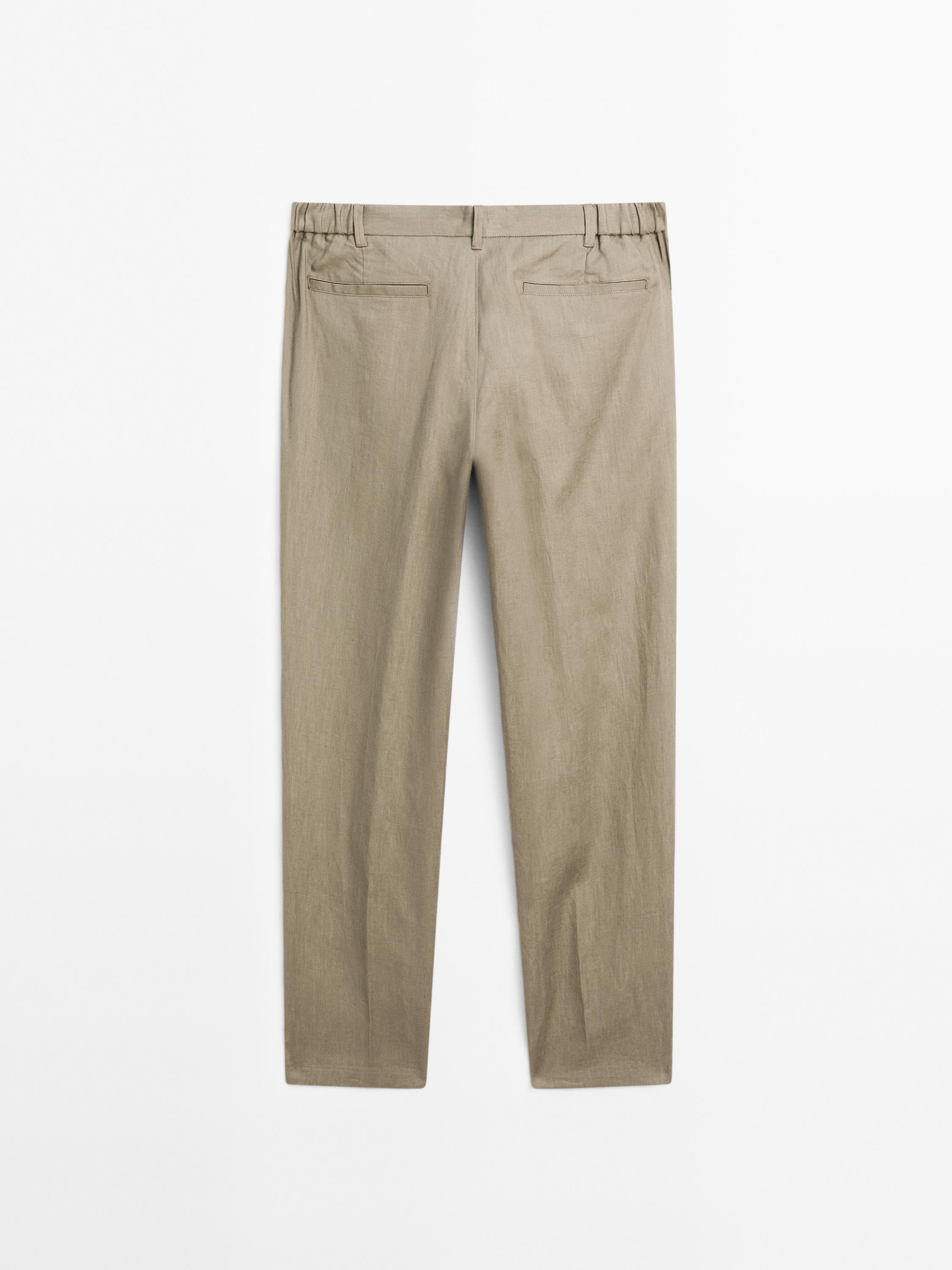 Taş Rengi Keten Pantolon (Sınırlı Sayıda) Craftlabel