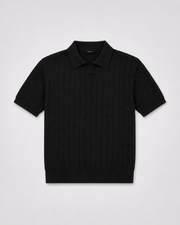 Siyah Triko Polo Yaka Tişört